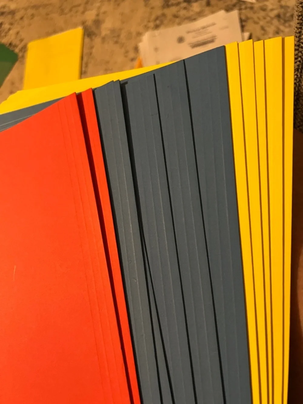 12 colored paper file folders. New without package. Smoke-free home.